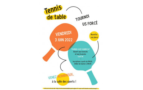 Tournoi Tennis de Table US Forcé